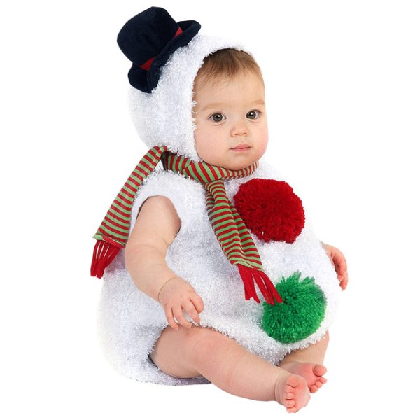 למכירה תחפושת בובת שלג לגיל שנה וחצי- שנתיים