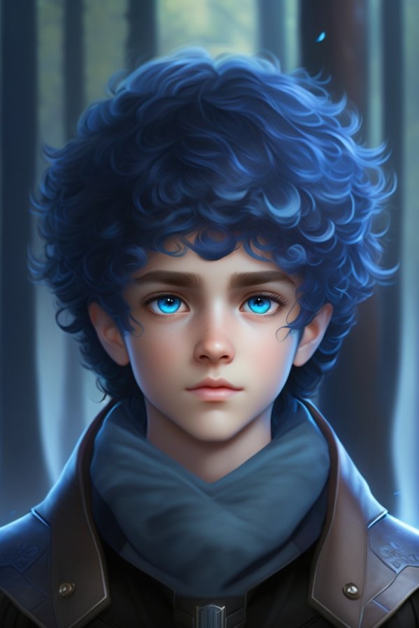 A forest boy named Mahalalel with blue eyes with a.jpg