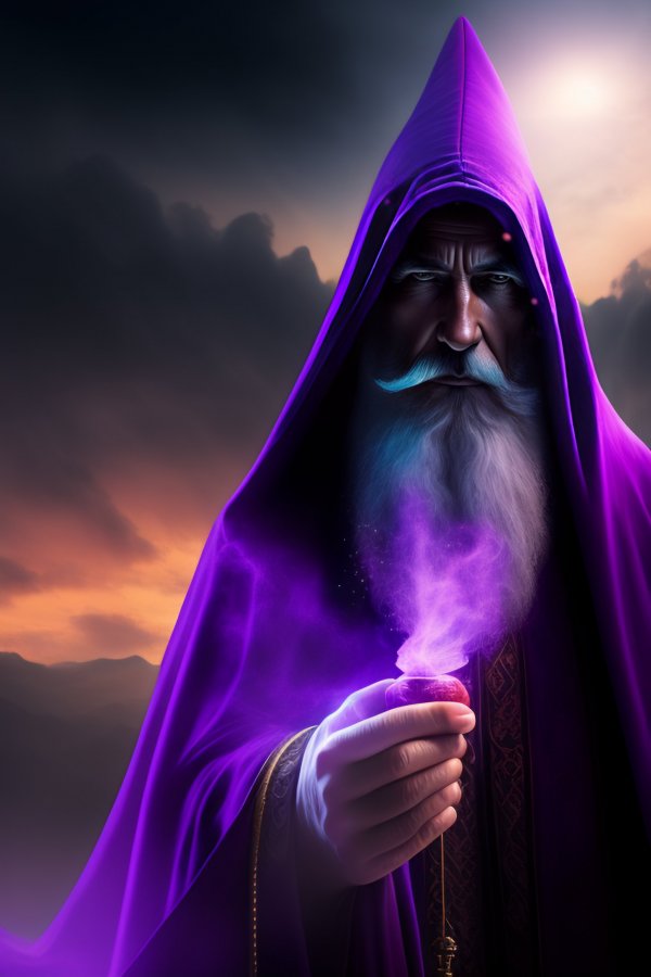 a purple cloaked wizard casting a spell. The image (1).jpg