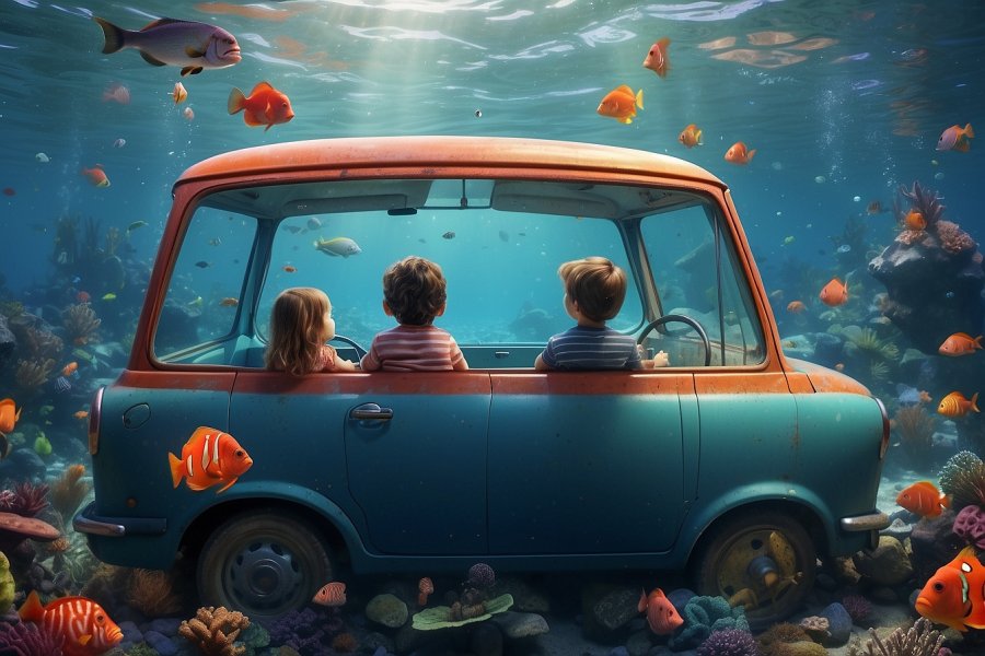 Default_A_car_in_the_sea_children_look_from_the_car_at_fish_0.jpg