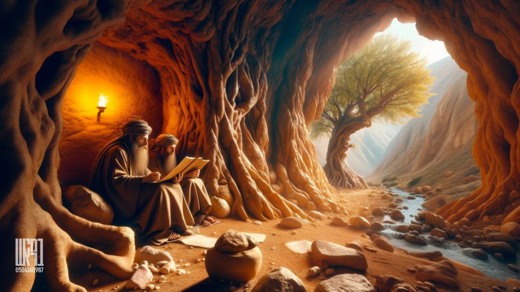 רבי שמעון בר יוחאי ובנו במערה.jpg