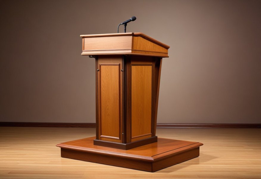pikaso_texttoimage_A-classic-podium-with-a-slanted-reading-surface-us.jpeg