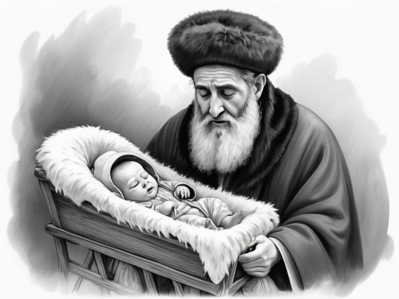 Default_Pencil_drawing_style_of_a_Jewish_rabbi_wearing_a_Russi_1.jpg