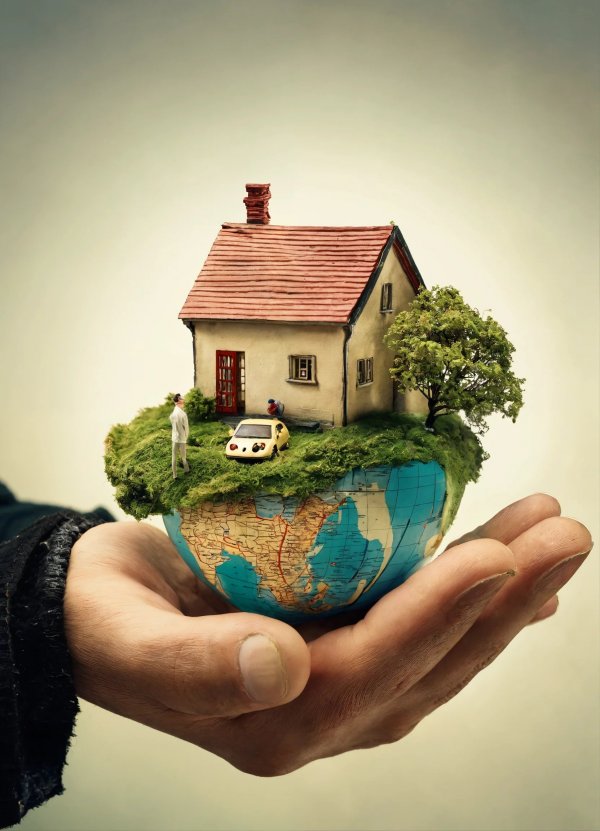 A person holds in his hand a small house and a sma.jpg
