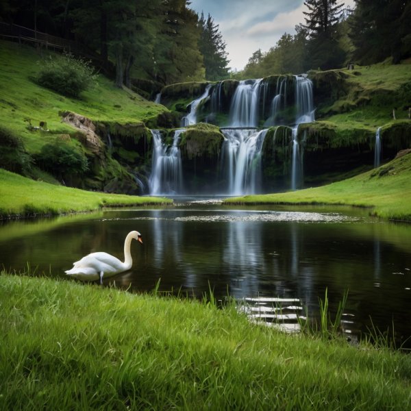 Default_A_waterfall_with_green_grass_around_and_a_small_lake_w_2.jpg