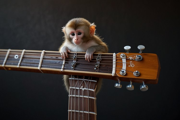Default_A_very_small_monkey_stands_on_the_strings_of_a_very_la_1.jpg