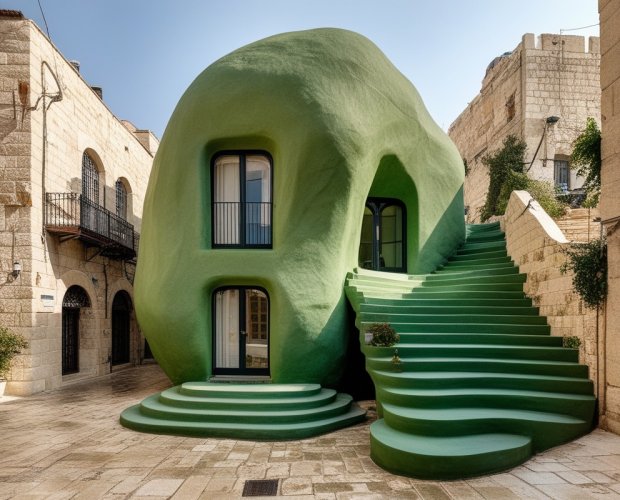Default_A_house_in_the_shape_of_a_large_green_colored_stone_in_1.jpg