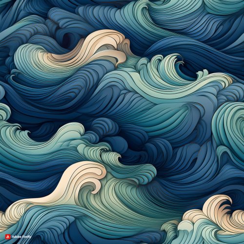 Firefly a picture of waves, seamless repeat pattern, view from above, hyper realistic 4797.jpg