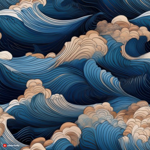 Firefly a picture of waves, seamless repeat pattern, view from above, hyper realistic 99735.jpg