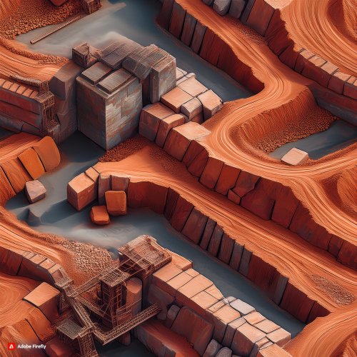 Firefly a picture of a brick mine, seamless repeat pattern, view from above, hyper realistic 5...jpg