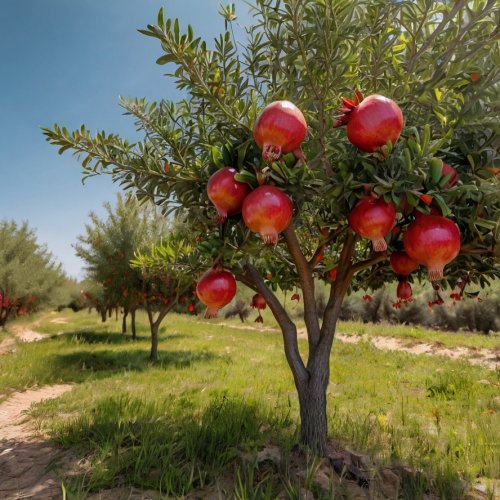 Leonardo_Kino_XL_Pomegranate_trees_in_the_grass_clear_sky_real_2.jpg