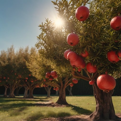 Leonardo_Vision_XL_A_photo_of_pomegranate_trees_in_a_lawn_with_1.jpg