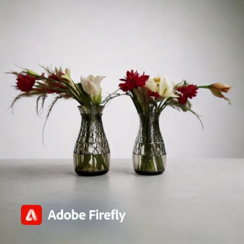 Firefly a realistic bouquet of flowers, the referenced photo should be the vase 7566.jpg