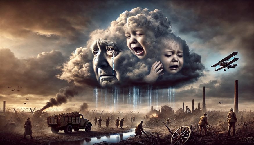 DALL·E 2024-10-28 22.13.27 - A dramatic, emotional scene featuring one large cloud in the sky,...jpg