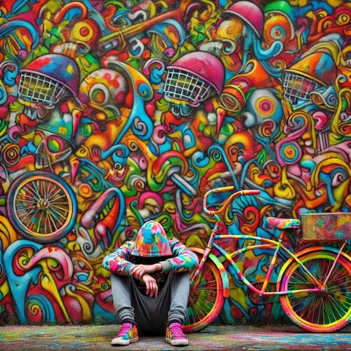 DALL·E 2024-10-31 23.10.45 - A vibrant, chaotic graffiti wall in an urban setting with colorfu...jpg