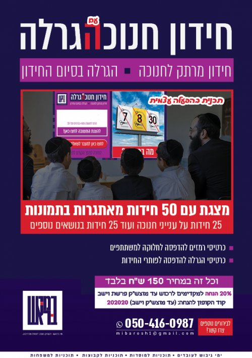 חידון חנוכה🕎 של מי בראש לחנוכה: (גירסת תשפ"ה)  חידון מרתק במיוחד!!!