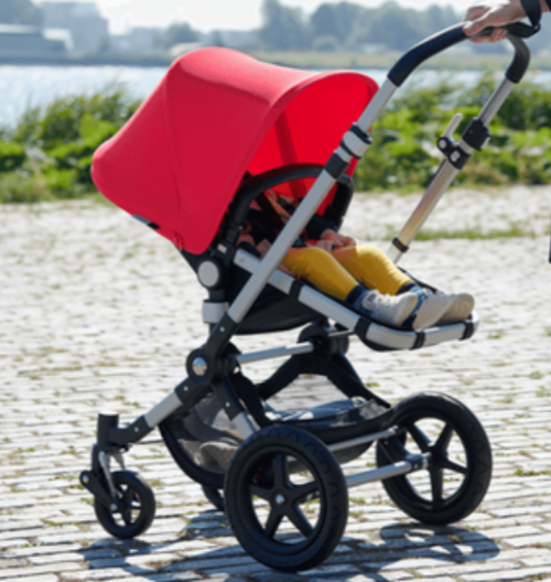 עגלת בוגבו קמיליון+ בצבע שחור שלדה אפורה