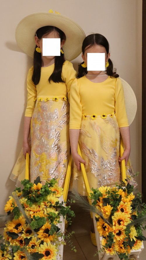 למכירה במחיר מציאה, תחפושות חמנייה מושקעות עם עגלה