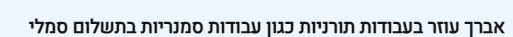 אברך עוזר בעבודות תורניות כגון עבודות סמינריות בתשלום סמלי
