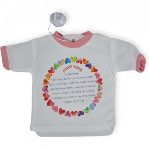 חולצה לרכב מזמור לתודה 25 ש"ח בלבד!!!! דברים יפים בני ברק רבי עקיבא 136