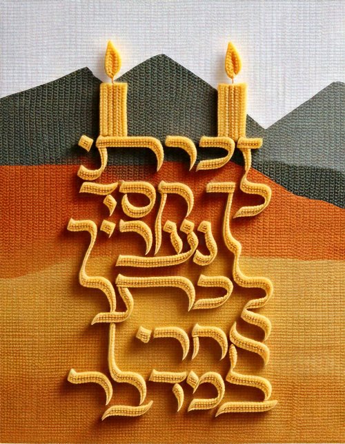 Firefly_איור של רקע הרים ודיונות חול ושתי נרות דולקים 167001.jpg