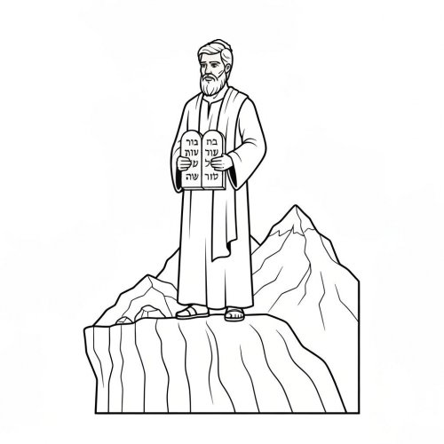 ציור לצביעה משה רבינו עם הלוחות.jpg