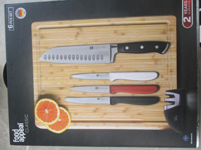 סט סכינים וקרש חיתוך פוד אפיל