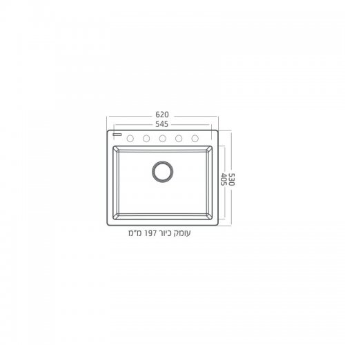 2 כיורי גרניט אפור ONYX 60
