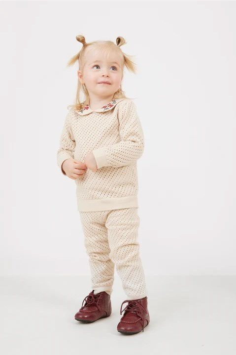 חליפת סריג עם רקמה פרחונית - אבן) נקנה ב180 ש"ח ונמכר ב100 ש"ח מידה 24-30