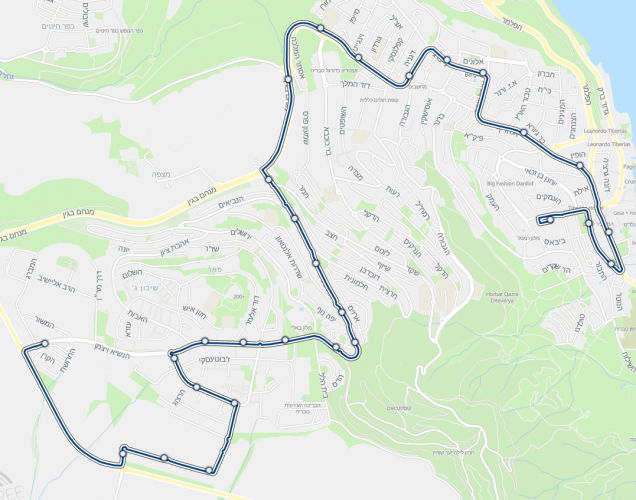 צילום מתוך אתר מוביט מפת הנסיעה של קו 9.png