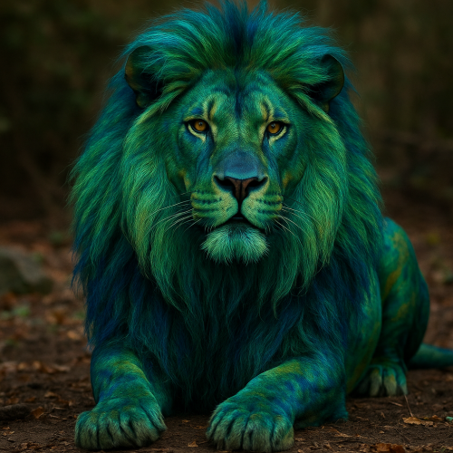 20250619_1732_אריה בצבעי טווס_simple_compose_01jy49kxmcf0cahe4zdhtr9x5k.png