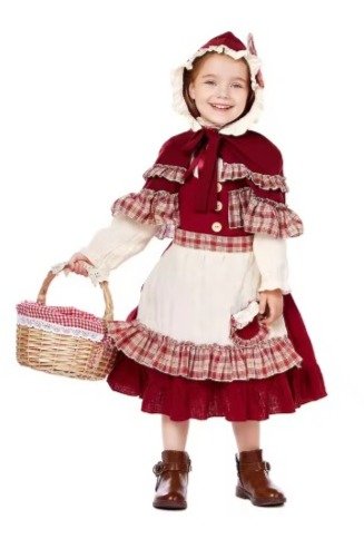 Screenshot of תחפושות לילדות להלווין לוליטה ילדות קטנות בצבע אדום עם הוד רכיבה אנימה קוספליי ק...jpg