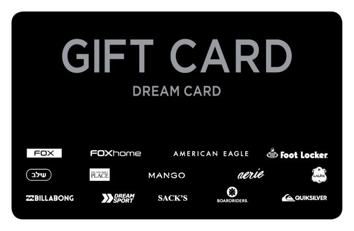 גיפט קארד של "דרים כארד"