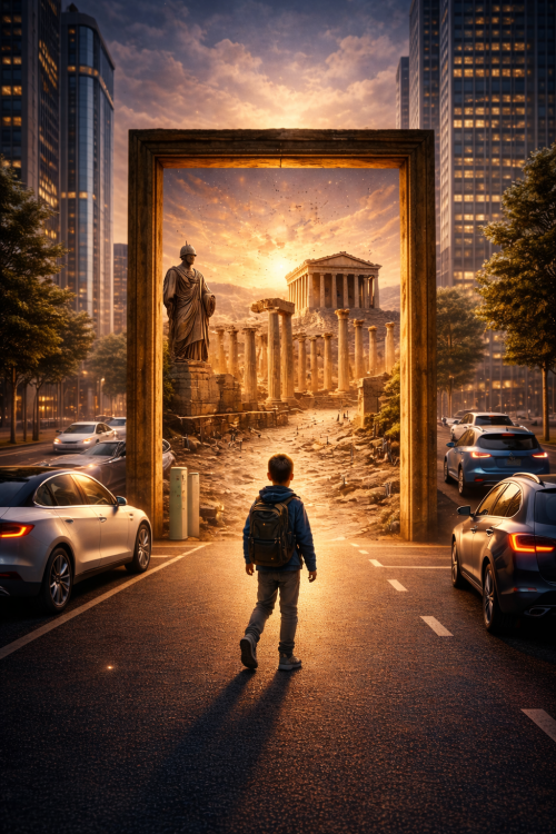 ילד מצד העתיד בצידו של פורטל.png