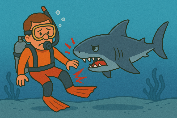 חריג: צוללן הותקף על ידי כריש בחופי חדרה