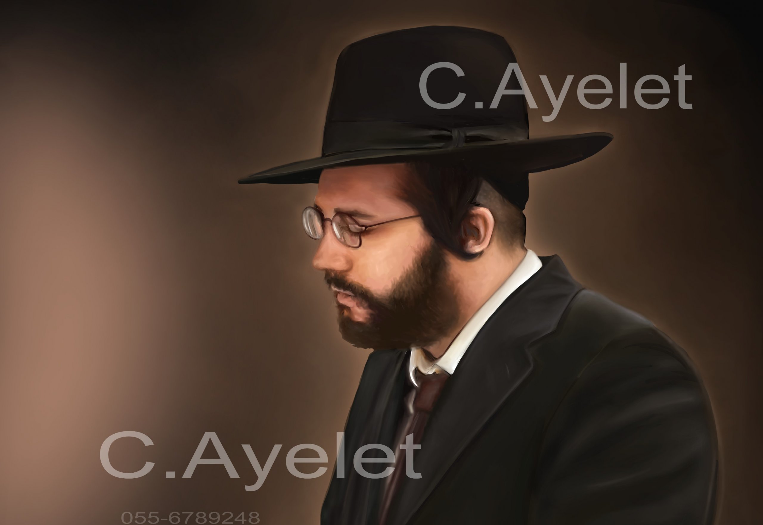 איור דיוקן חדש של הינוקא - הרב שלמה יהודה בארי שליט"א