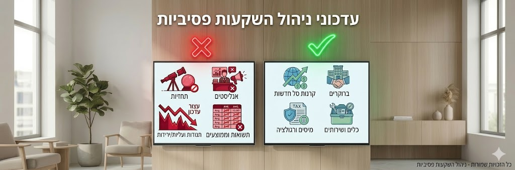 עדכונים בשוק ההון למשקיעים פאסיביים.