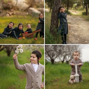 צילומי ילדים בטבע - שקדיות וירוק בעיניים - שרה יונגרמן