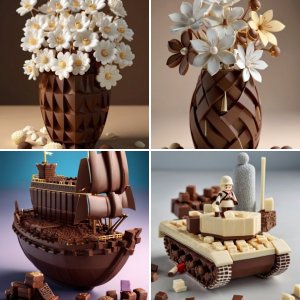 יצירות בבינה שעשויות משוקולד