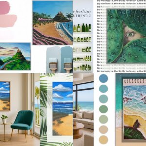 ציורים באקריליק ובצבעי מים-עבודת יד