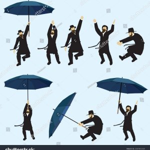 רוקדים באויר עפים עם מטריה מטריות איור ציור וקטורי וקטור קליפ ארט רבנים רב חסיד -2207831325...jpg