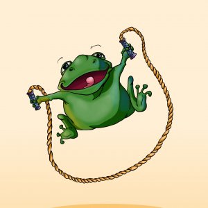 צפרדע קופצת בחבל