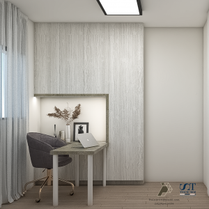 חדר לימוד ואורחים הדמיה