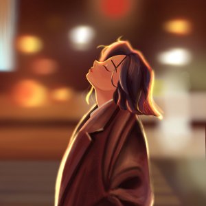 איור לילה ברחוב