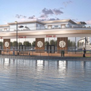 הדמית חוץ - מתחם מסחרי בעומר