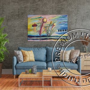 סוכות ציור מקורי לסלון רבקה גרוזמן