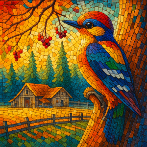 פסיפס צפור בכפר