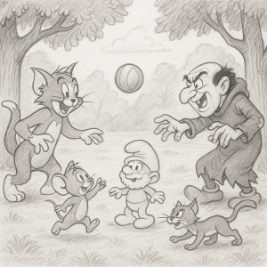 20250620_0222_Cartoon Characters' Ball Game_simple_compose_01jy57z90ce2r9dxqgcs89z9zv.png