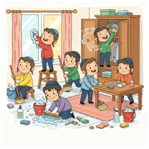 המחשת ההכנות לשבת - ניקיון הבית לשבת