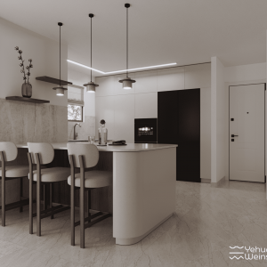 עוד מטבח מושלם שיצא לדרך בסגנון מודרני חם :)